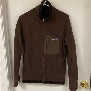 Reversible Patagonia Brown Fleece Jacket ❤️